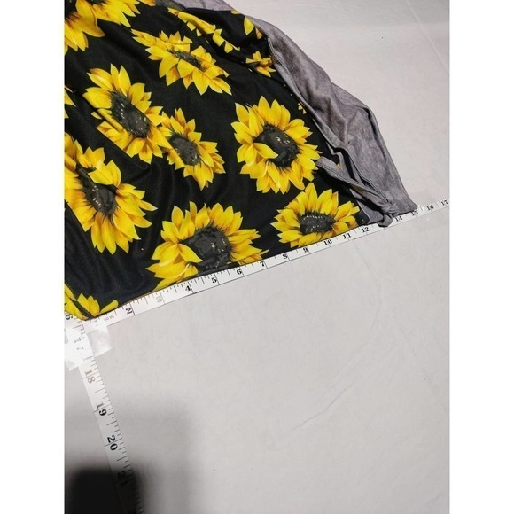 Sunflower print elastic waist casual pants size 3X - Picture 8 of 10